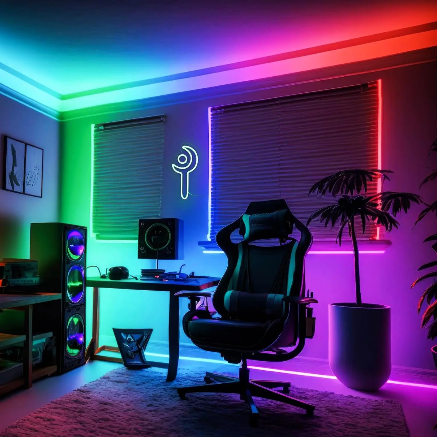 FF14 White Mage Neon Sign for Wall Decor Game Room Man Cave Birthday Decorations Fan Collection USB Powered