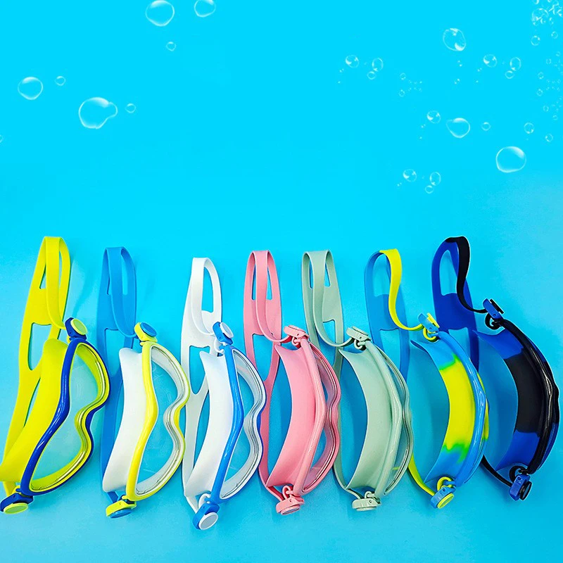 Children's swimming goggles Macaron PC anti fog swimming goggles waterproof large frame goggles 4