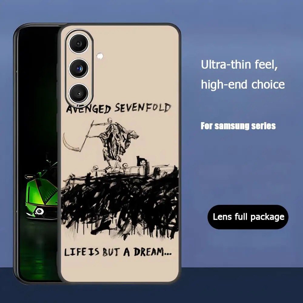 Avenged Sevenfold Band Design Soft Black Phone Case