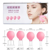 4PCS Facial Massage Cupping Set 1PCS Eye Face Massage Vacuum Anti - Silicone Cupping Massage Therapy for Beauty Body Cup