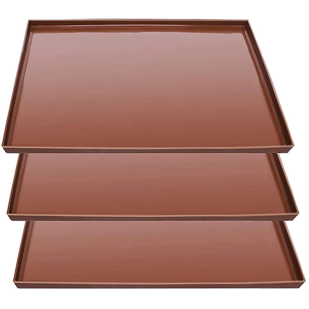 

3 Pcs Dryer Silicone Mat Tray Mats for Jerky Dehydrator Trays Liquids Baking Pans Household Silica Gel Chips Roasting