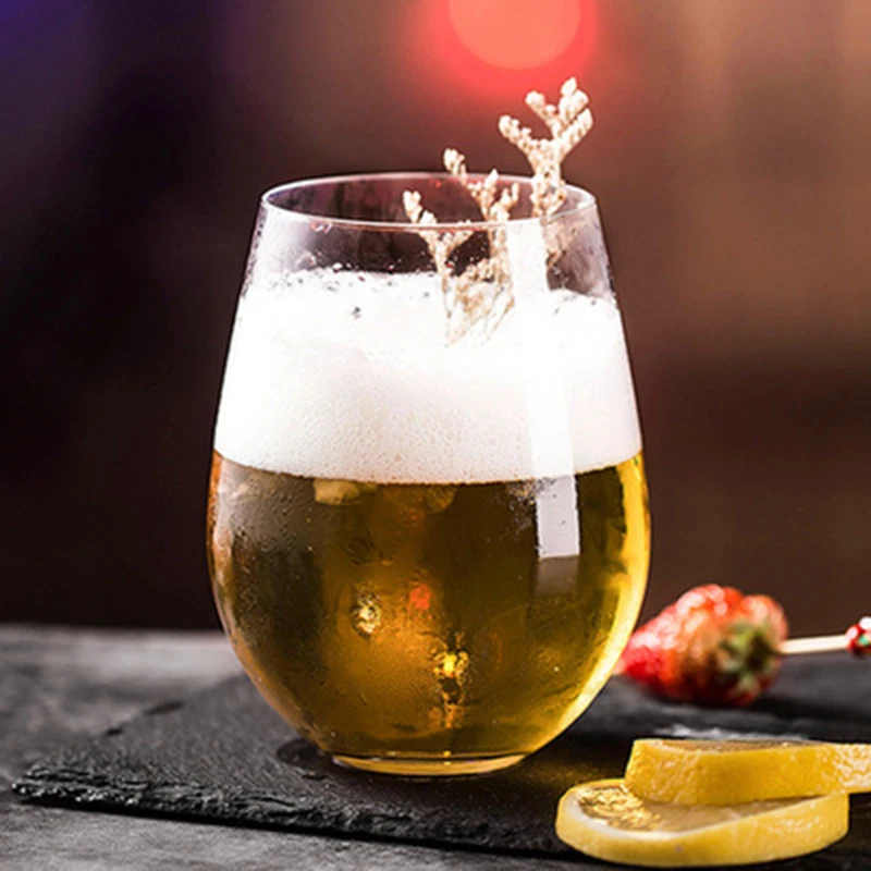 375ml European Juice Tea Glass Round Wine Glass Brandy Mug Whiskey Cocktail Vodka Drinking Glasses Drinkware Household Kitchen