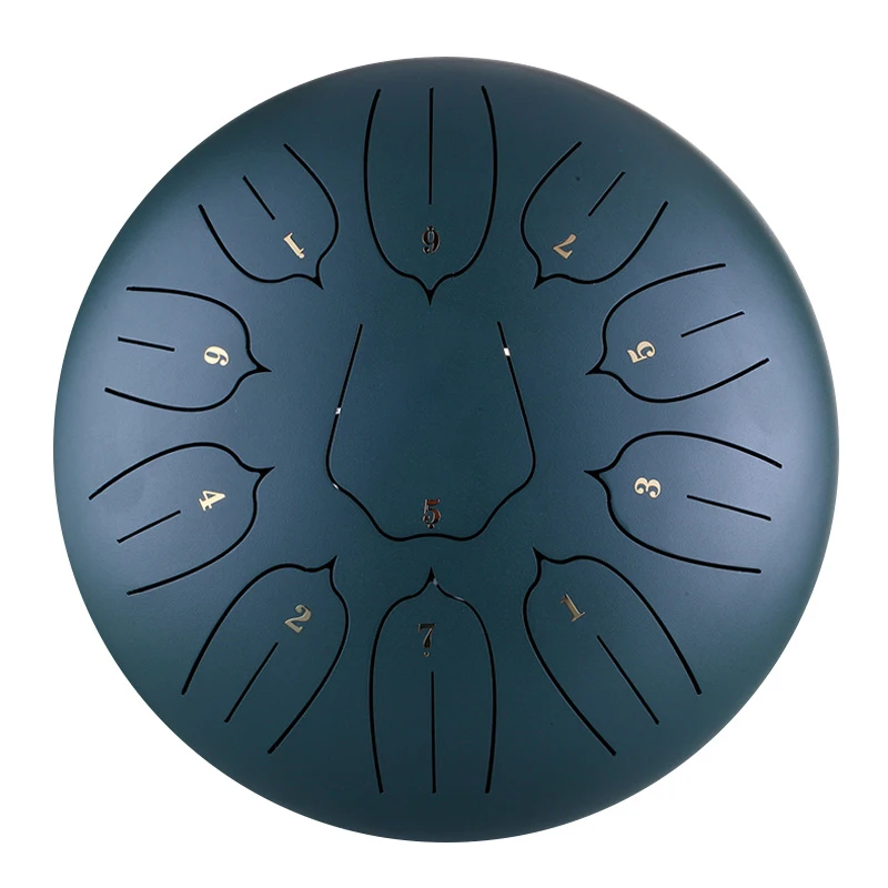 Hluru Glucophone Steel Tongue Drum 10 Inch 11 Notes D Tone Music Drum Ethereal Yoga Meditation Percussion Instrument
