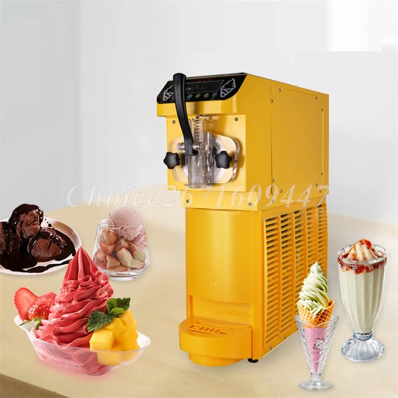 

Stainless Steel Fruit Flavor Mini Soft Ice Cream Machine Small Table Top Single Head Soft Serve Ice Cream Making Machine