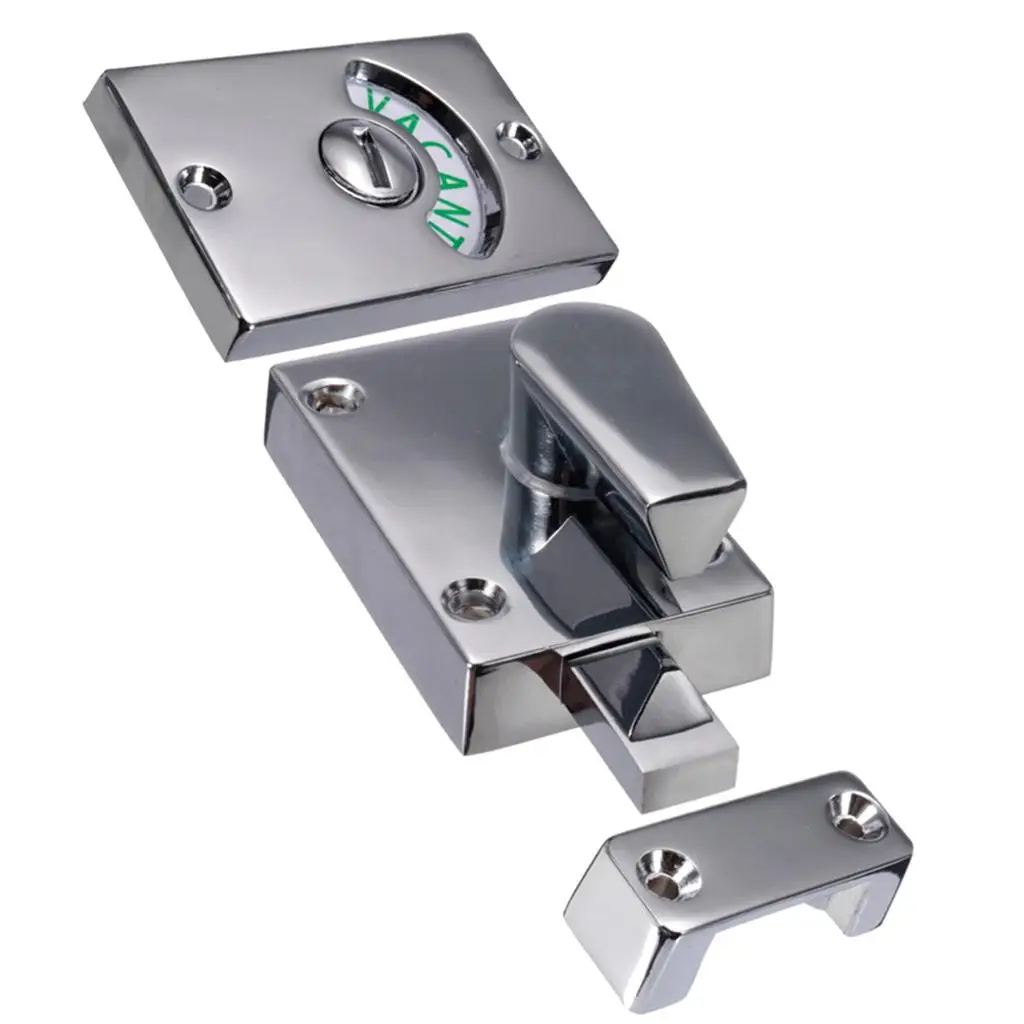 Stainless Bathroom Toilet Privacy Door In Use Lock Indicator