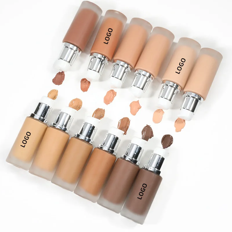 

Liquid Foundation Cream for Face 30ml Full Coverage Makeup Base Custom Logo Waterproof Concealer Makeup Foundation Bulk Vegan