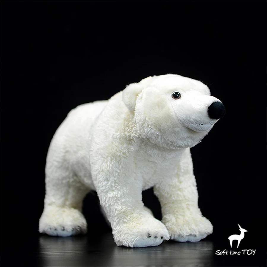 

Polar Bear High Fidelity Anime Cute Plushie Ice Bear Plush Toys Lifelike Animals Simulation Stuffed Doll Kawai Toy Gifts For Kid