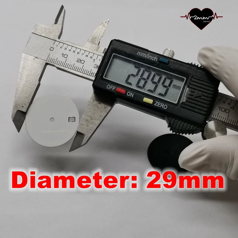 Blank Watch Dial for NH35 Movement 29mm Glossy Matte Window 3H Silver Sticker Watch Face Accessories