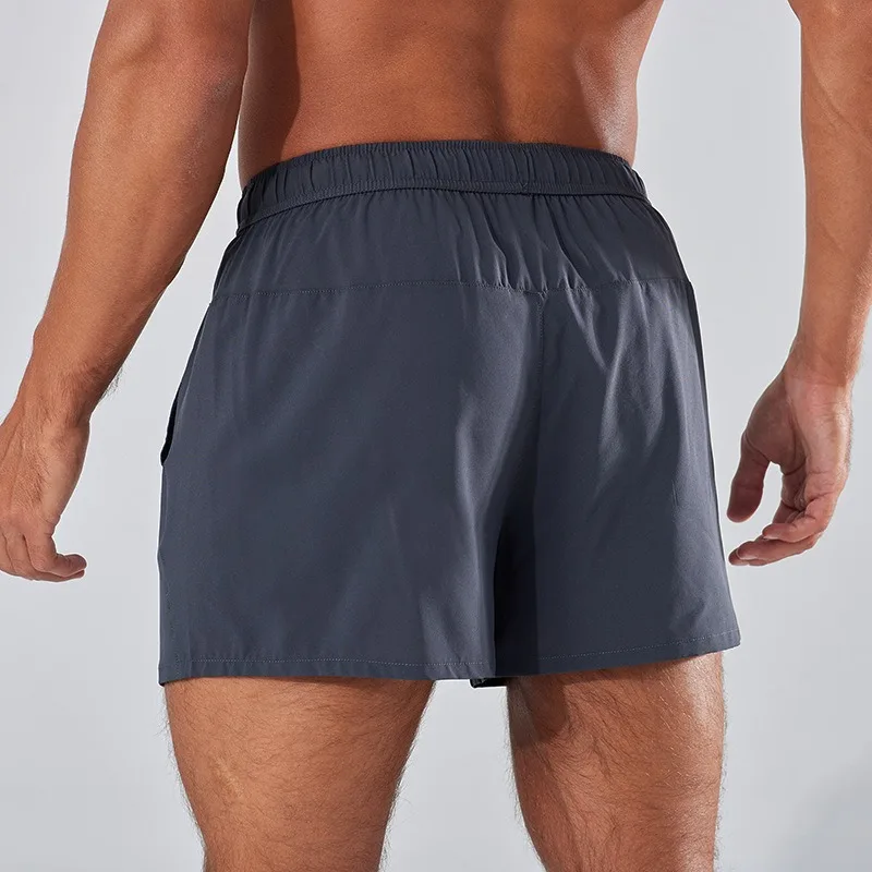Men's Summer Shorts Fitness Running Training Leisure Large Size Quick Dry Double Layer Drawstring Elastic Waist Gym Shorts