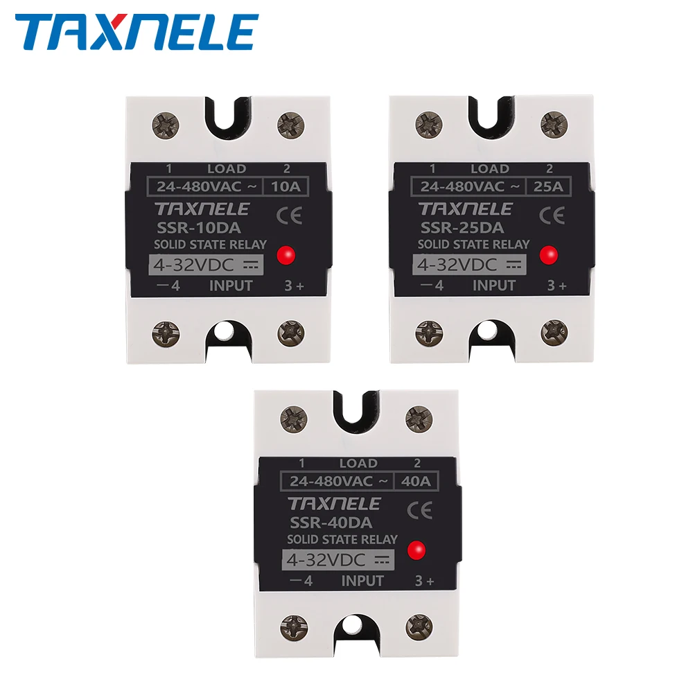 High-Performance Industrial Solid State Relay - DC to AC, 4-32VDC Input, 24-480VAC Output, Black