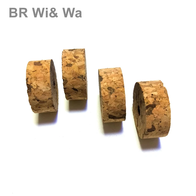 BR Wi & Wa Large Particle Cork and Rubber Cork Ring, 1 1/4 x 1/2 X1/4 ,  High Quality, Repair Rod Building, 10Pcs