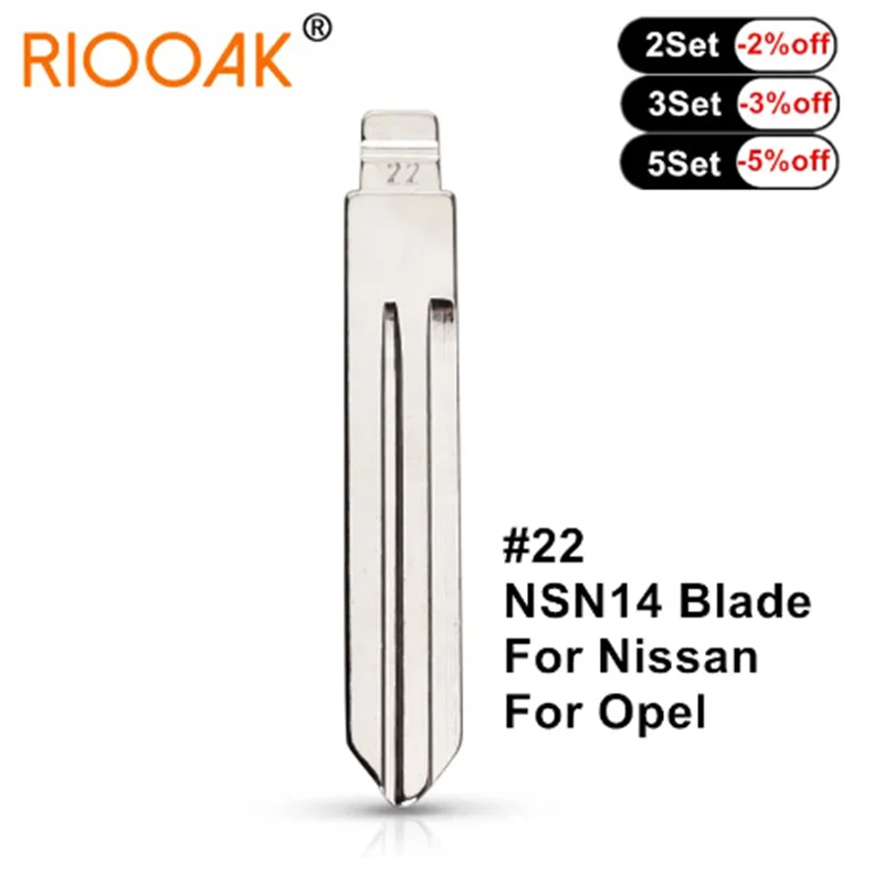 

5/10pcs #22 NSN14 Metal Blank Uncut Flip For Nissan A33 Tiida Teana Livina Sunny for Opel Uncut Flip KD Remote Key Blade NSN14