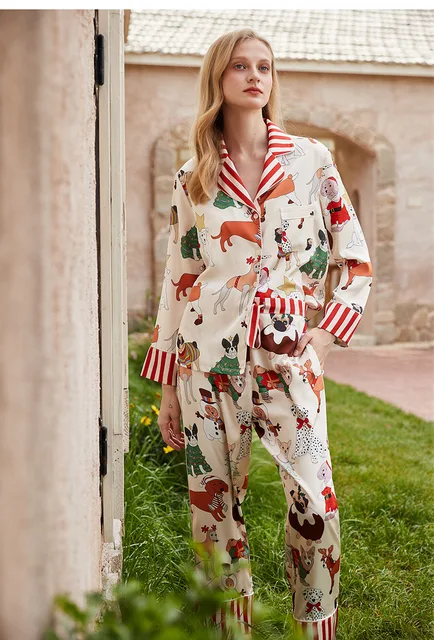 Pantaloni Donna Pigiama Donna Con Bottoni Top E Pantaloni In