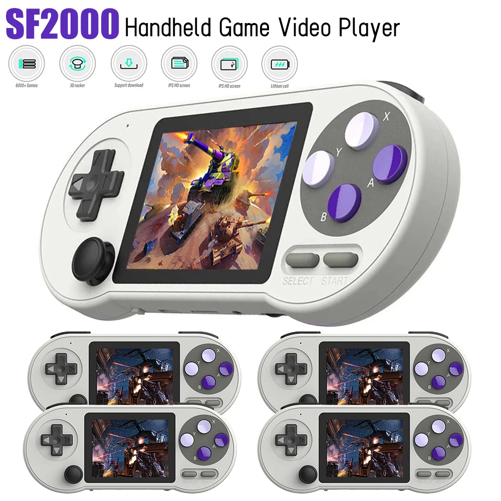 5Pcs DATA FROG SF2000 Portable Handheld Game Console Builtin 6000