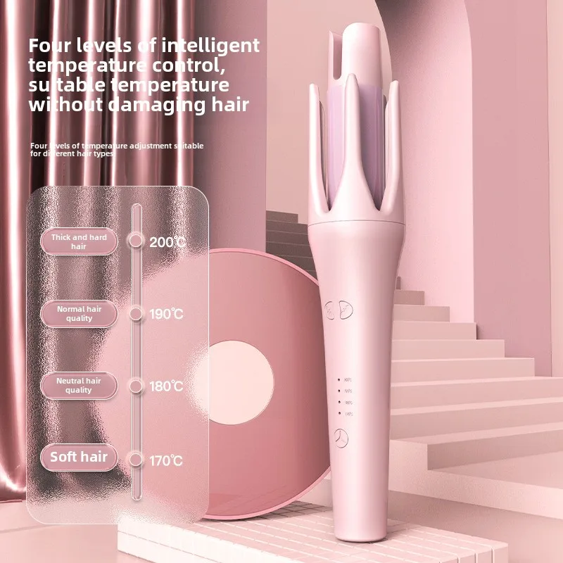 Fully Automatic Hair Curler Portable Curling Wand with Anti-Scald New Hair Curling Iron Anti-Tangle Curler for Styling
