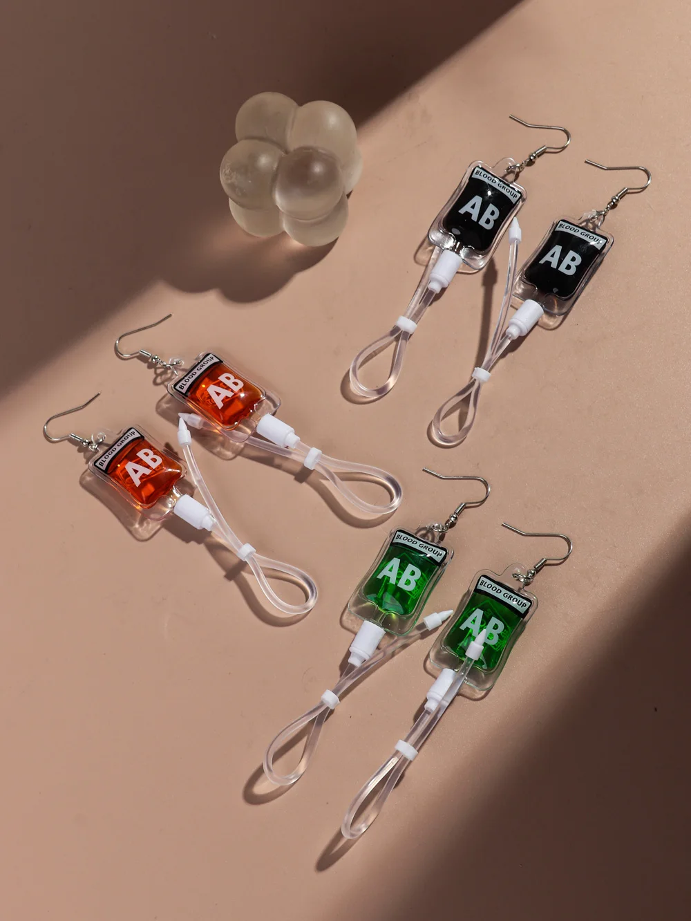 Orecchini a goccia in acrilico con scritta Blood Sucking Vampire Fang Red Labbra Stampate Trucco o Treat Spaventoso Horror Halloween