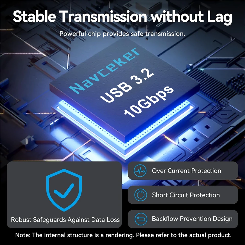 Navceker KVM USB C Switch with Controller 4 Computers Share 4 10Gbps USB 3.2 Gen