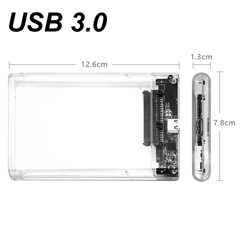 USB TYPE-C 3.1 3.0 2.0 HDD Ŭ, 2.5 ġ  Ʈ SATA SSD ϵ ̺ ̽ , 6TB    HDD