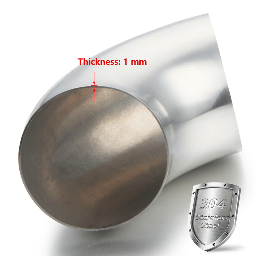 1 Stück 304 Edelstahl-Winkelstück, 90-Grad-Winkel-Winkel, 1,0 m dick, 2/2,5/3 Zoll, geschweißtes Auspuffrohr, Verbindungsrohr-Zubehör – Detail 7