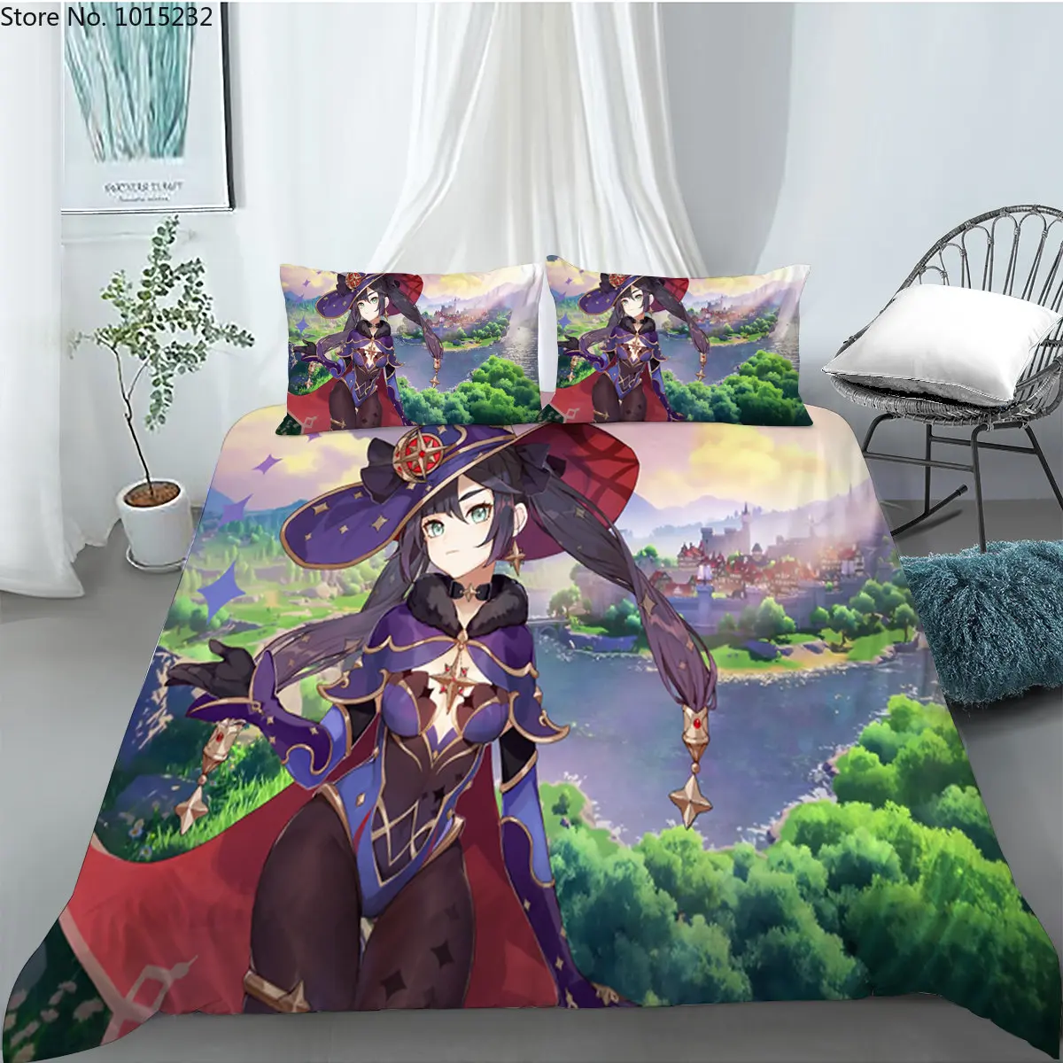 

Hot Sale Game Anime Genshin Impact 3D Printed Bedding Set Duvet Covers Pillowcases Comforter Bedding Set Bedclothes Bed Linen 06