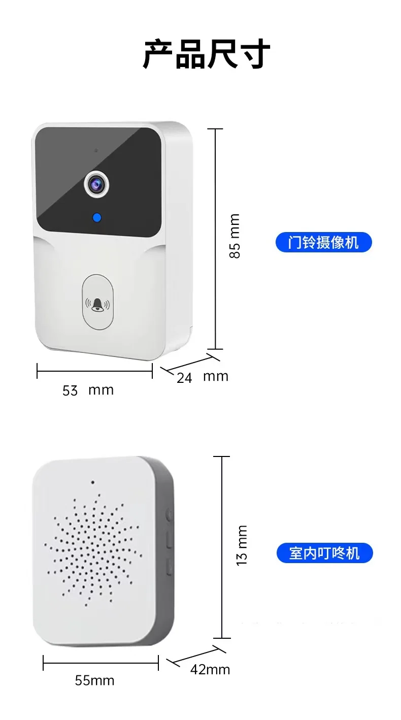 X9 Smart Wireless Wifi Video Doorbell Waterproof 1080P HD Video