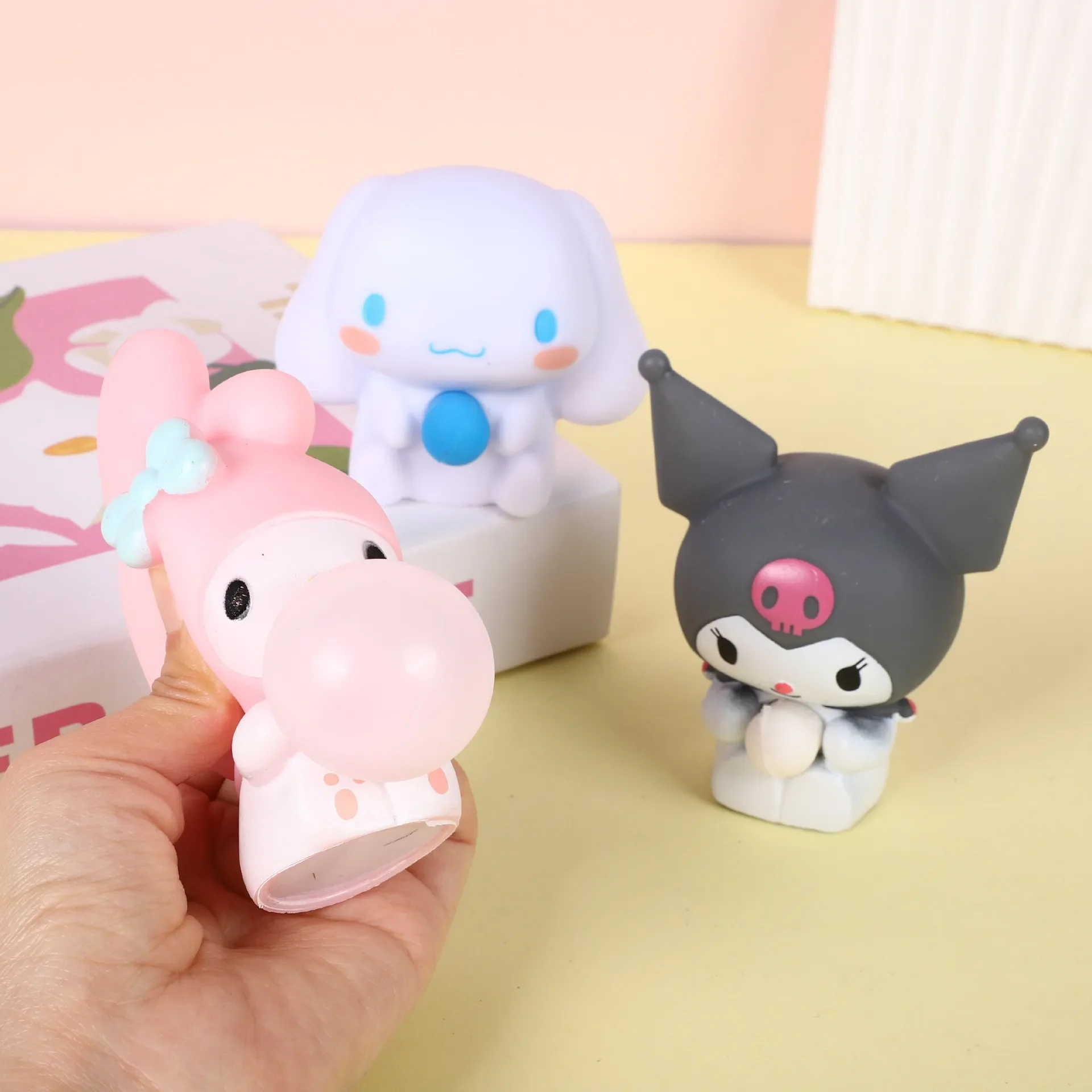 New Decompression Toy Anime Figure Kuromi Cinnamoroll Melody Stress Relief Squishy Hand Pinch Toy Healing Cartoon Student Gifts 4