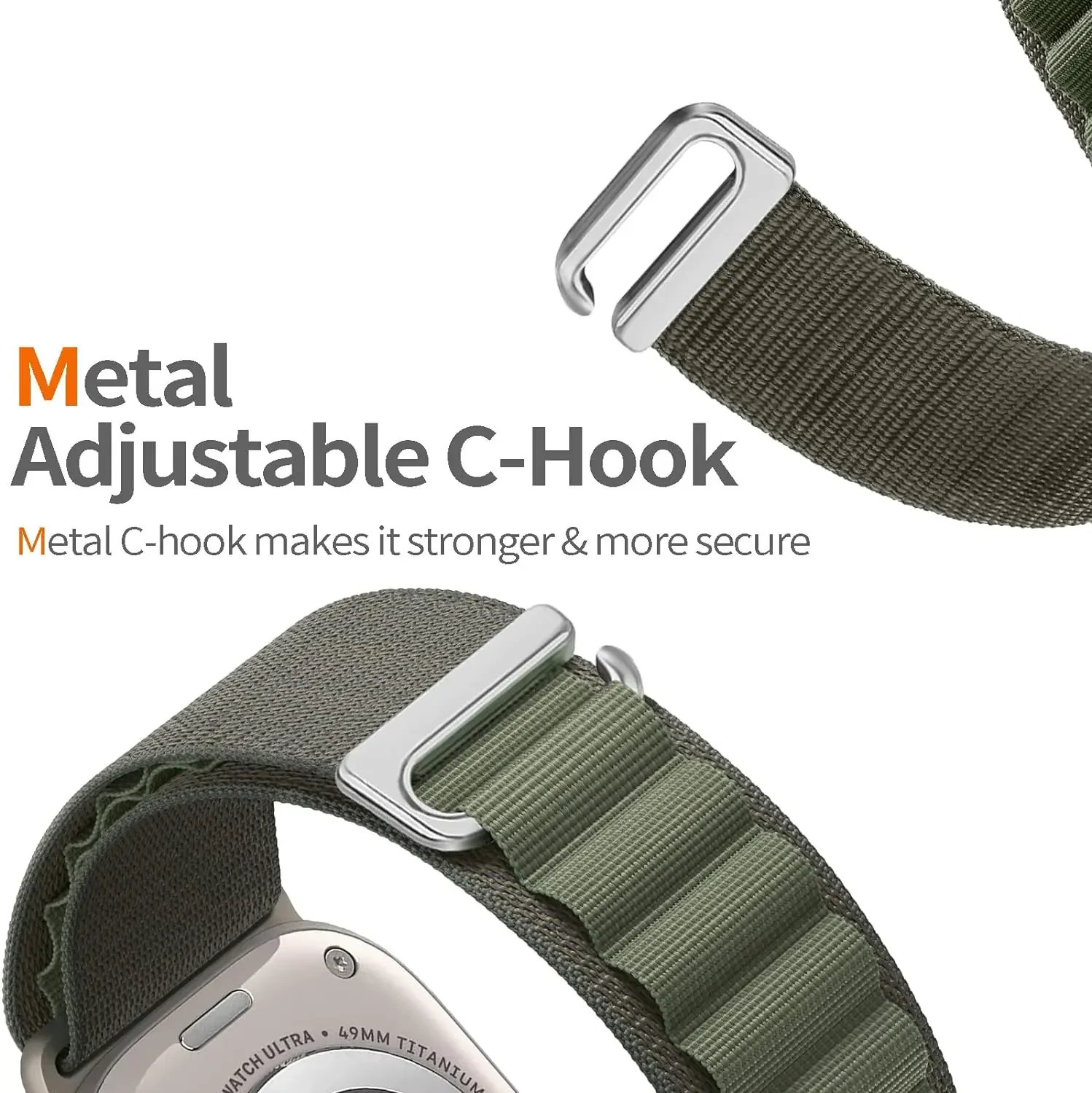 Alpine Nylon Loop Strap - Sports Soft Replacement Wristband