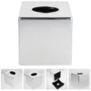 Square Tissue Box Holder Plastic Household Tissue Box Cover Rectangular Napkin Box Tissue Storage Box Paper Towel Holder Home 4