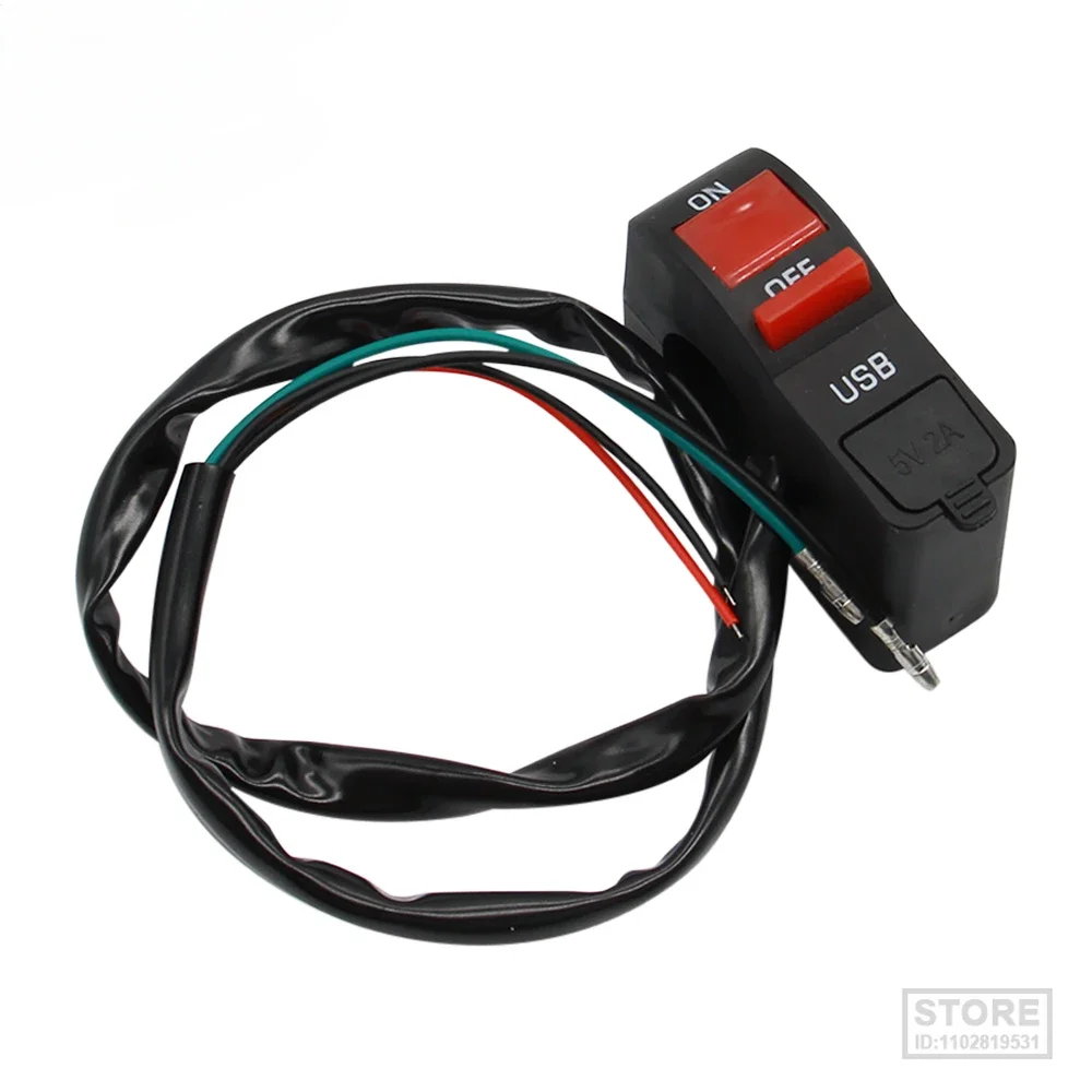 Motorcycle-Light-Indicator-Switches-Waterproof-ON-OFF-Start-Button-With ...