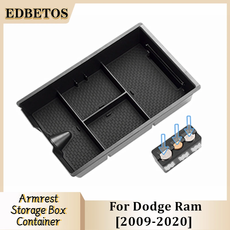 

For Dodge Ram 1500 2500 3500 Center Console Organizer Tray 2009 2010 2011 2012 2013 2014 2015 2016 2017 2018 2019 2020