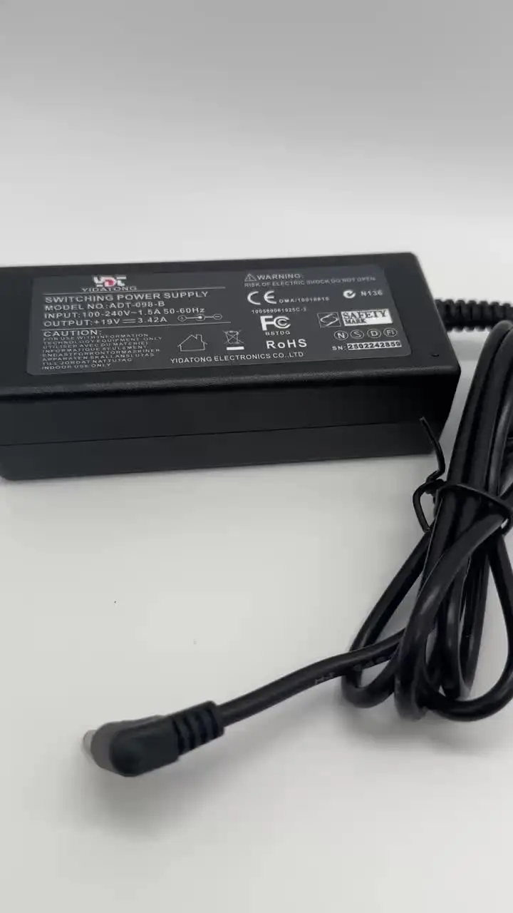 19V 3.42A 65W 3.5*1.35mm 3.5x1.35 mm AC アダプター電源充電器