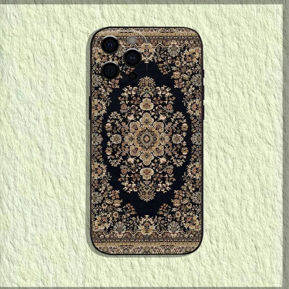 Luxury Persian Carpet Floral Pattern Silicone Phone Case