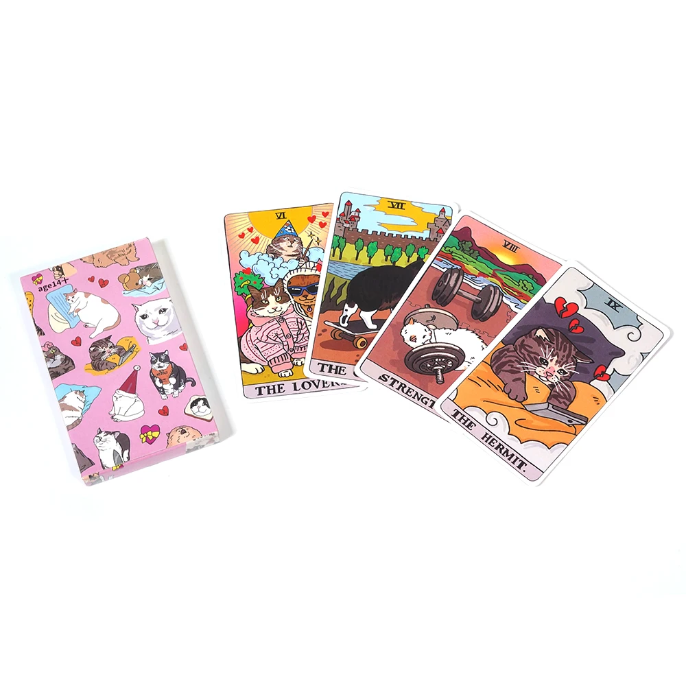 The Original Cat Meme Tarot Deck 22 Major Arcana Cat Meme Tarot Funny Witchy Cat Tarot Deck Cat Kawaii Uwu Funny Pink Cute Tarot 3