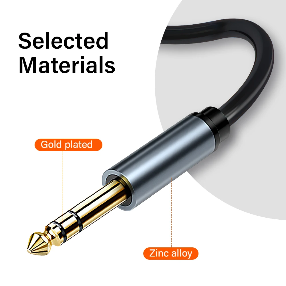 Premium 6.35mm Audio Cable for Mixer and Electric Bass Guitar – Multiple Lengths Available