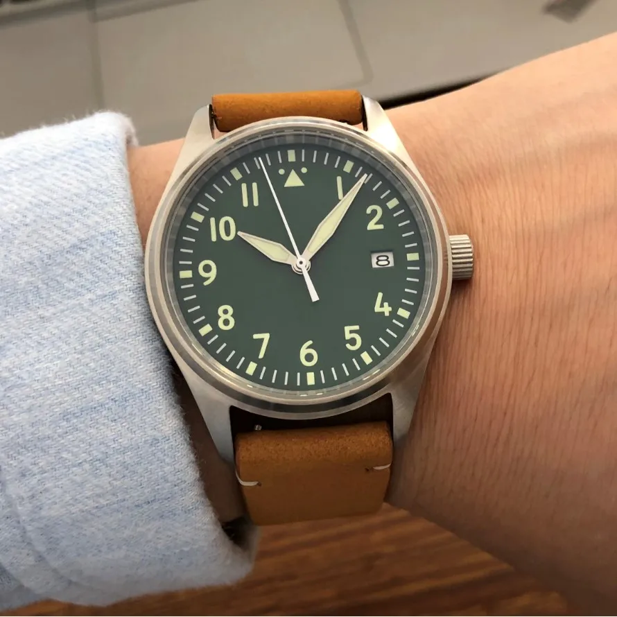 

39mm GEERVO No Logo Sapphire Crystal Switzerland C3 Luminous Japanese NH35A Automatic Movement Waterproof 200M Men's Watch