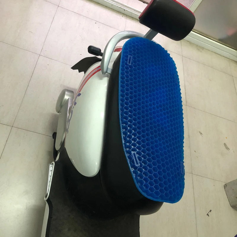 Motorcycle Gel Seat Cushion- Extra Large Breathable Cooling Pad Seat with  Cloth Cover and Straps, Removable Sunscreen Waterproof - AliExpress