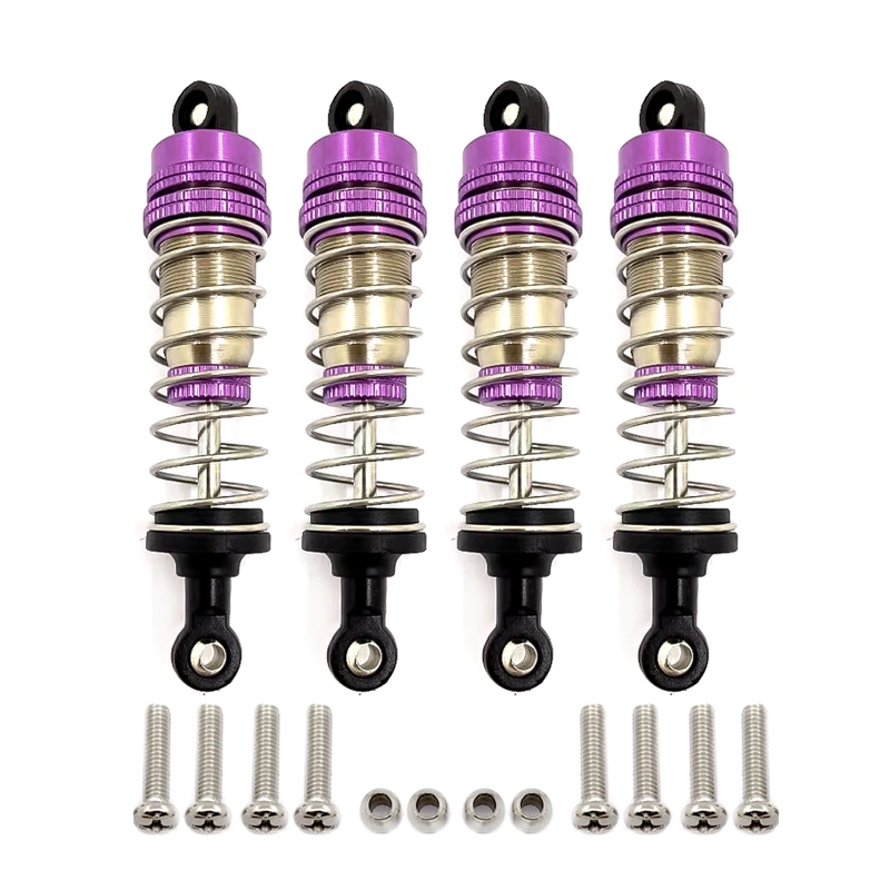 

for WLtoys 144001 124019 124018 4Pcs Metal Shock Absorber Damper RC Car Upgrade Parts Accessories