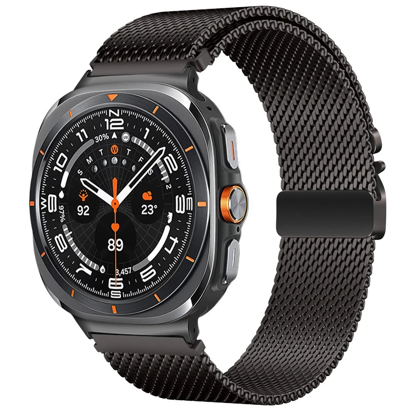 Premium Stainless Steel Milanese Loop Strap with Parachute Buckle