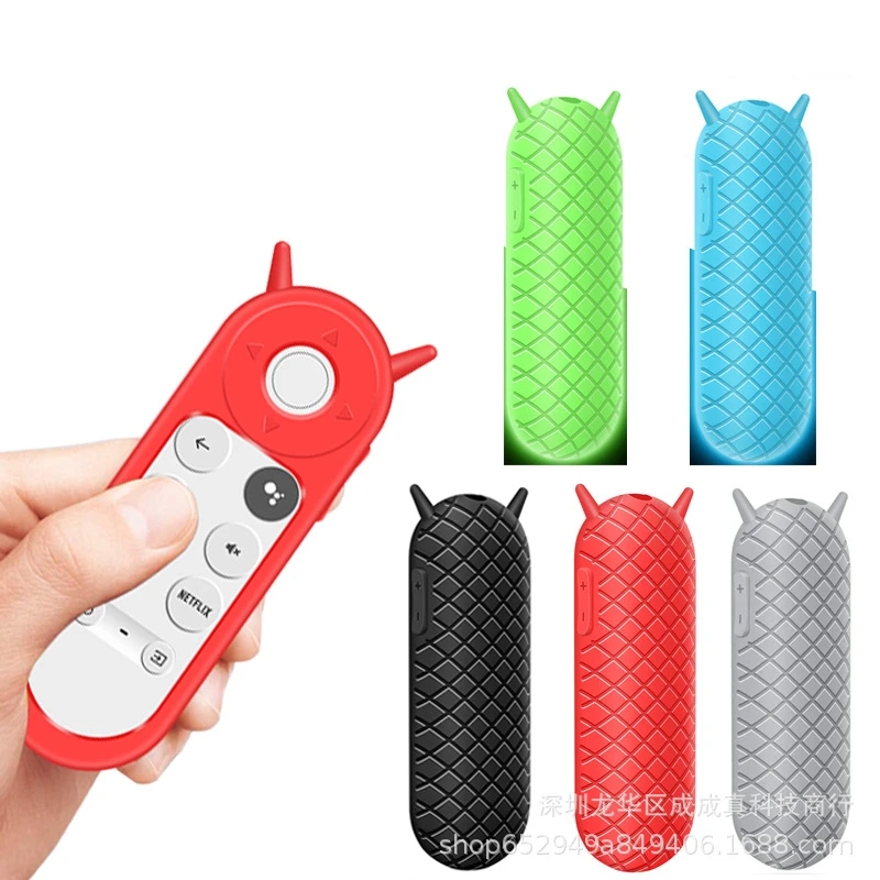 

Silicone Remote Control Cover Suitable for Google Chromecast 2020 Remote Control Fluorescence Antislip Antifall Control Case
