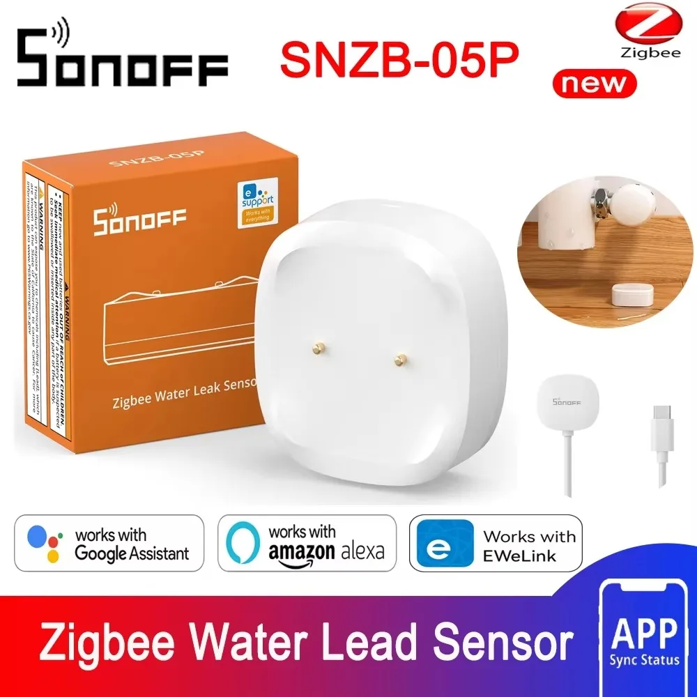 SNZB1P/2P/3P/4P SNZB-05P Zigbee Water Leak Sensor ZbminiL2 SNZB-02D Zigbee Door