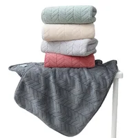 British Style Simple Solid Color Plain Pattern Man Washcloth Travel Hotel Bath Towel Bathrobe Camping Gym Portable Face Towels 6