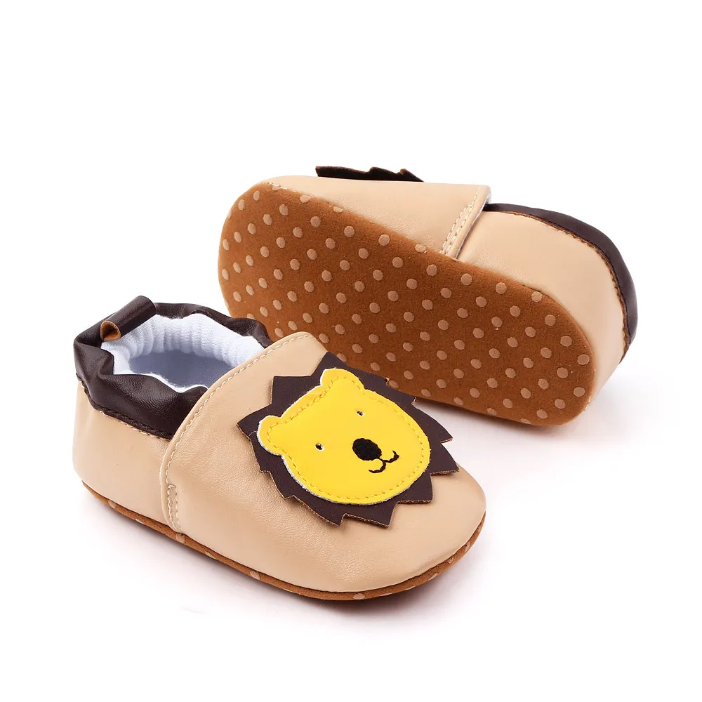 New Baby Boy Girl Shoes Cute Cartoon Leather Shoes Toddler Soft Sole Anti-slip First Walkers Infant Newborn Crib Shoes Moccasins 5