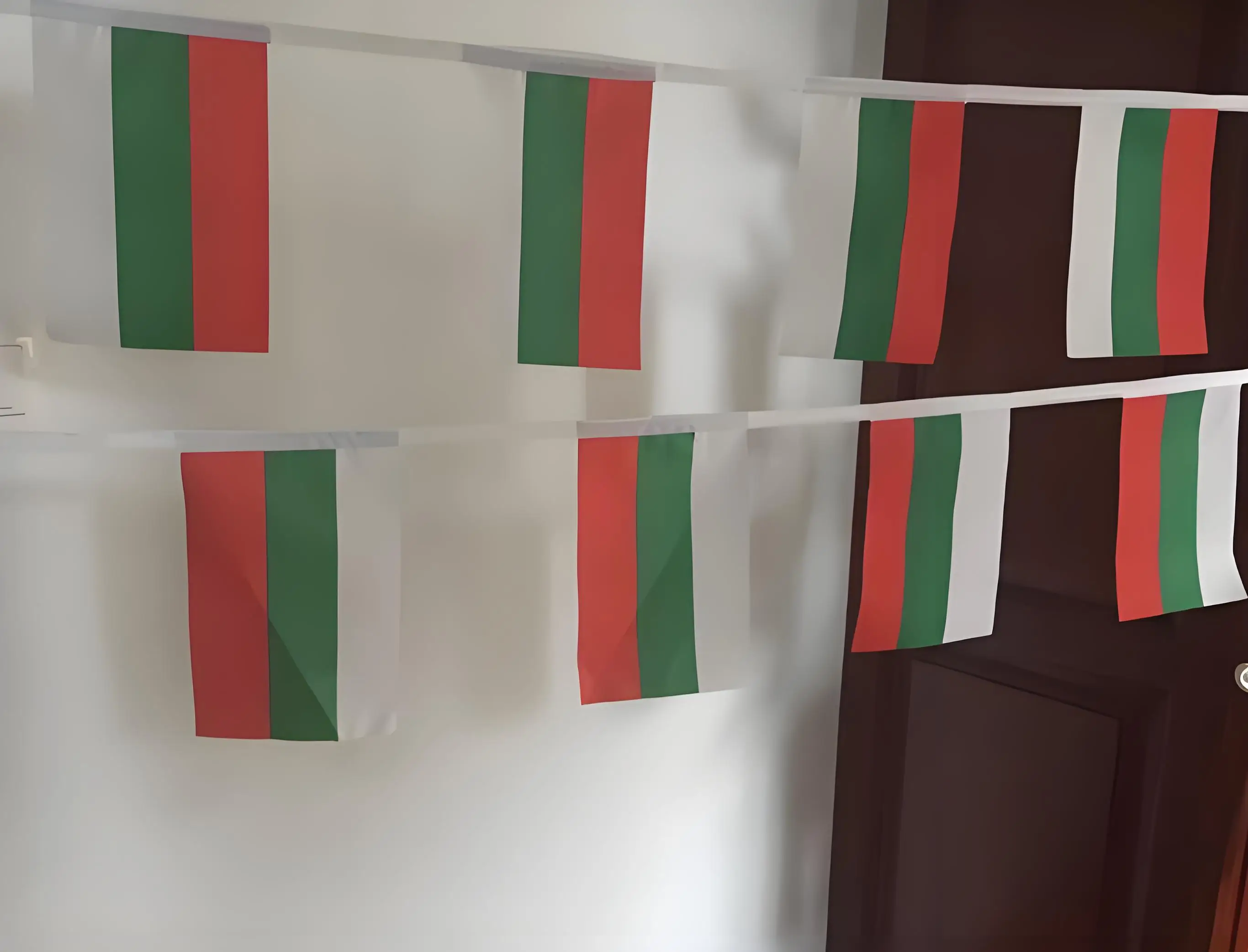 Bulgarien 14x21cm Büro Schreibtisch Flagge Desktop Flagge mit 30cm Pole Bulgarien Schnur Flagge Home Festival Events Feier Dekorationen – Detail 15