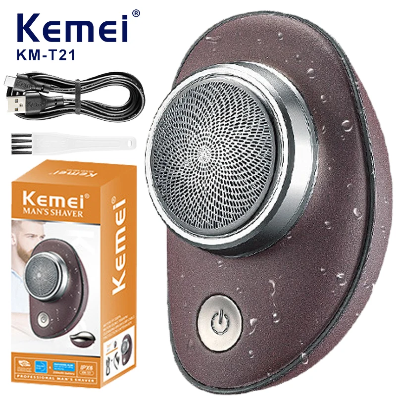 

Мини-электробритва Kemei, портативная мощная Бритва для мужчин, перезаряжаемая легкая Бритва для путешествий, офиса, деловых поездок