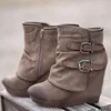 2022 New Autumn Winter chunky Ankle boots Women's warm boots Handmade fashion retro boots Mom Boots Ladies Boots