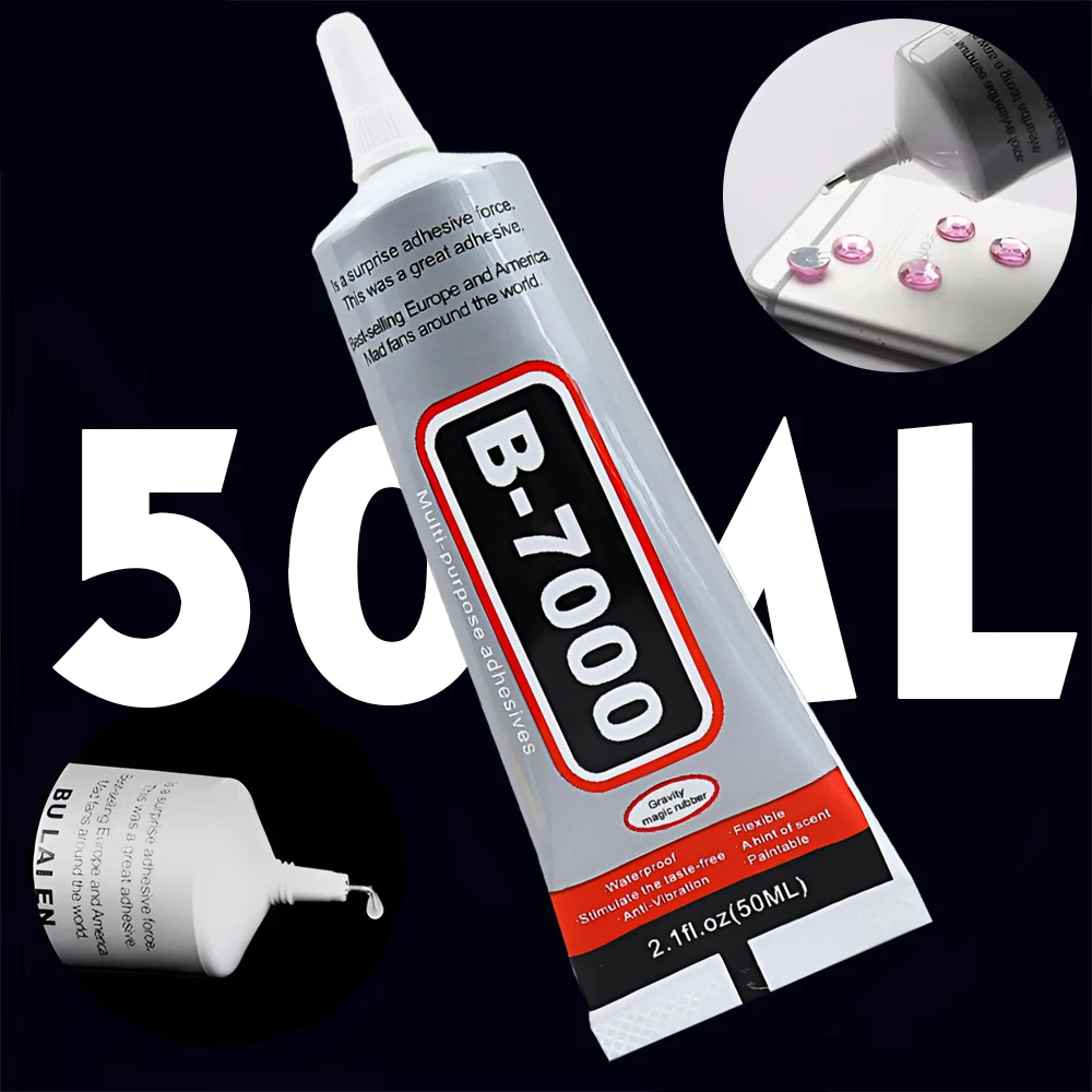 Super Glue 50ml B7000 Universal Super Glue Transparent Quick Drying Cell Phone Repair Jewelry Jade Precious Metals Wood Glass Plastic