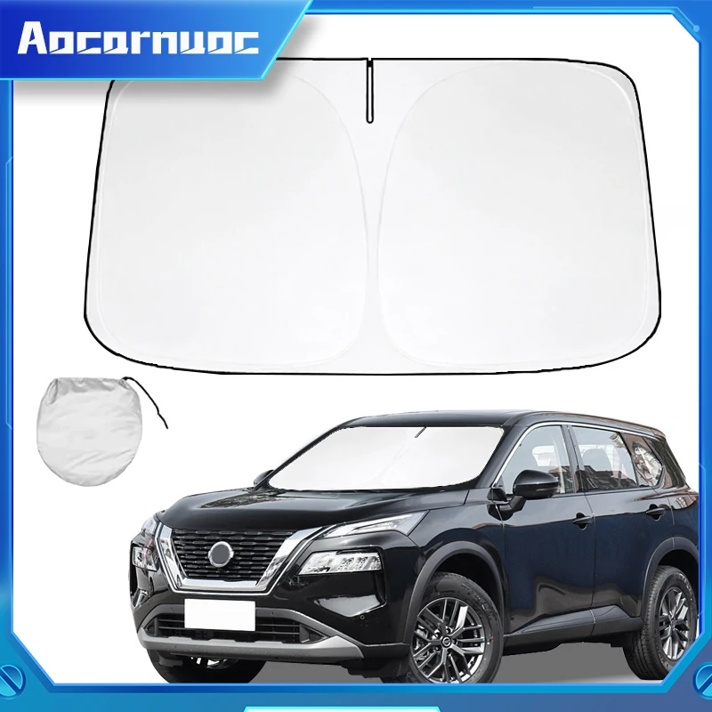 Car Sunshade Windshield Sunshade Windshield Sun Shade For Nissan X-Trail Xtrail X Trail T33 Car Window Sunshade Cover Sun Shade Windshield Visor Protector Windscreen