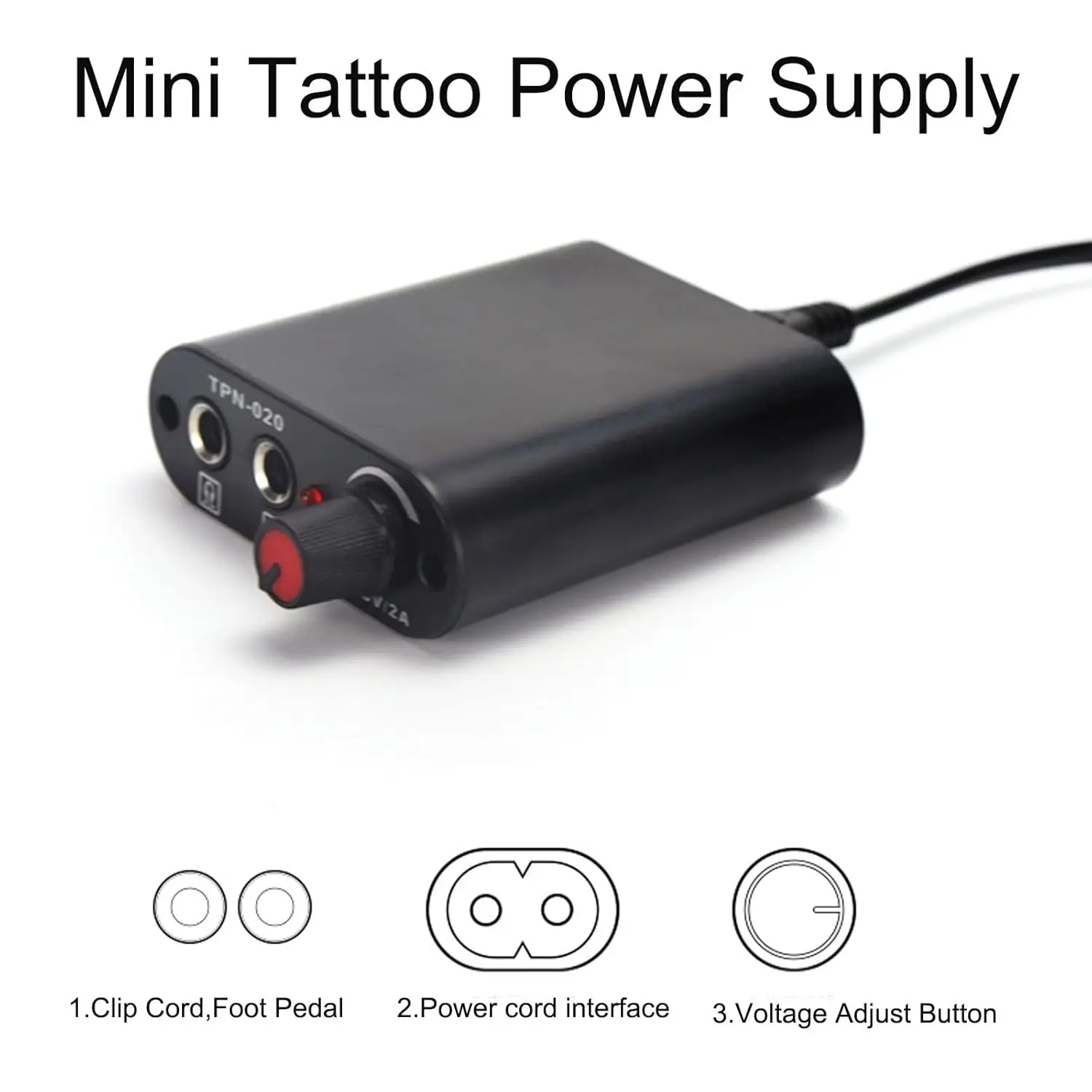 Tattoo kit with 20pcs 4 Colors Tattoo Ballpoint Pen Cartridges for dot work for beginners