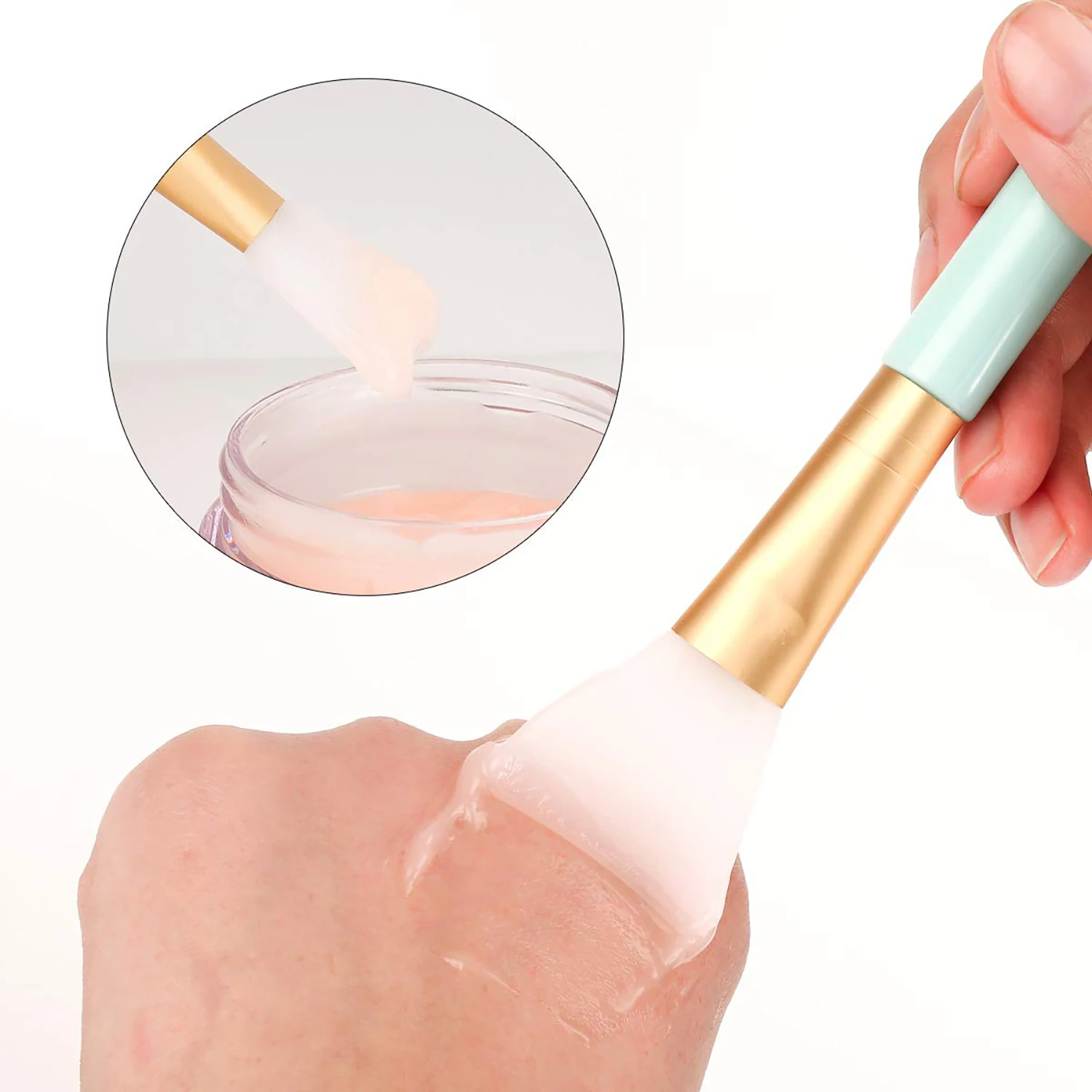 

1pcs Candy Color Silicone Face Mask Brush Facial Mud Applicator Mixing Cosmetic Cream Brushes DIY Makeup Beauty Tools Tool Can