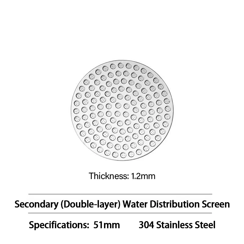 מסנן אספרסו מפלדת אל-חלד למסנן קפה חוזר בקוטר 51/53/58 מילימטר לאביזרי Portafilter Barista KFGL02